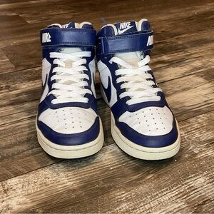 Nike Kids Blue and White High-Top Sneakers